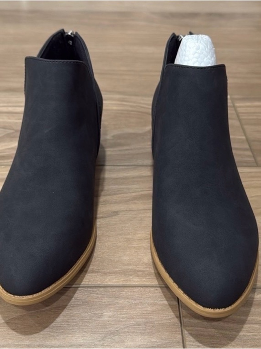 Anne Klein taupe Ankle Booties with Tan Outsole